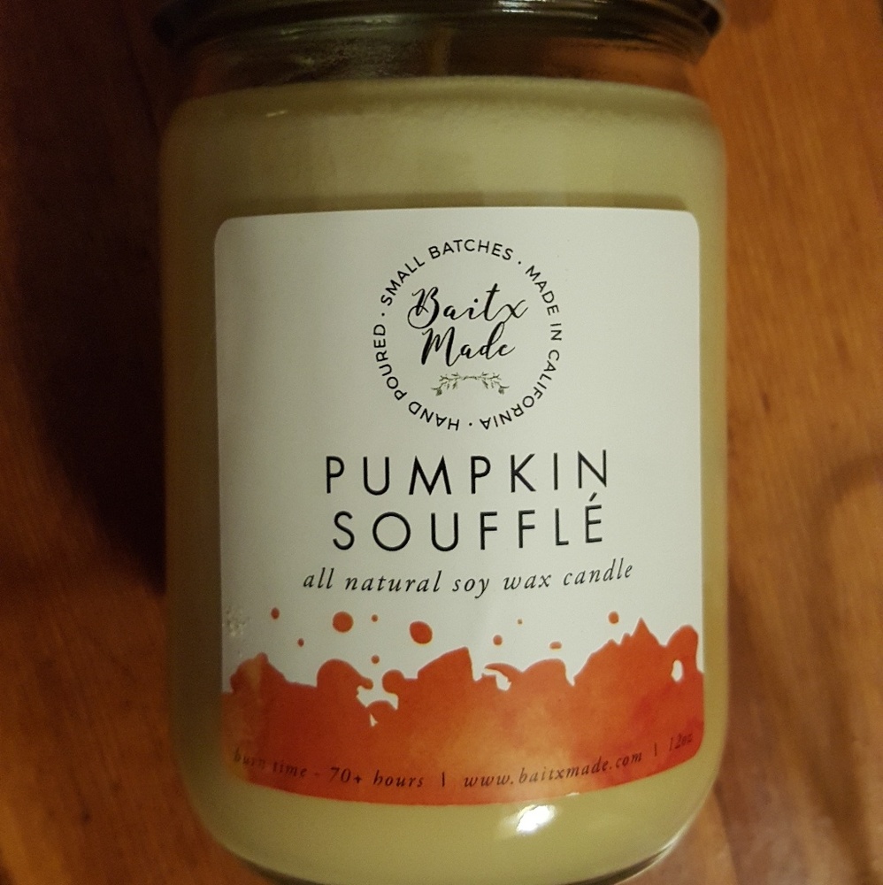 Baitx Candle Pumpkin Souffle jar with metal lid